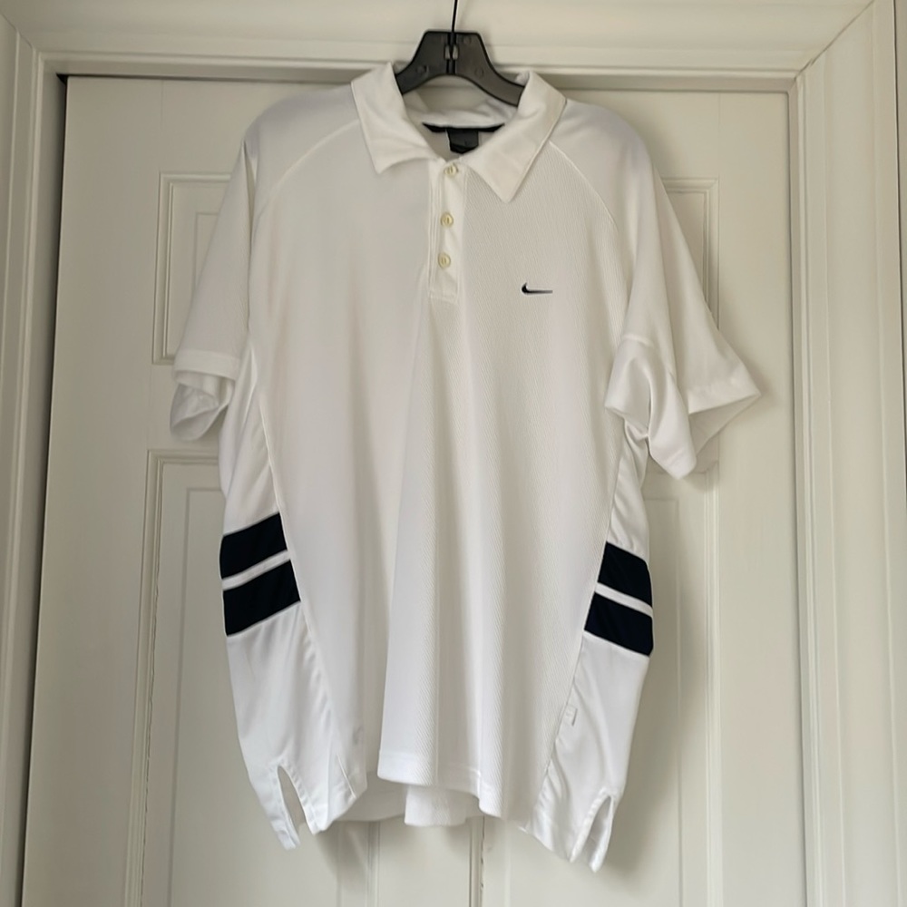Nike Sphere Short Sleeve Button Up Mesh Polo Shirt (Sz L)